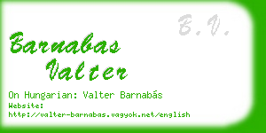 barnabas valter business card